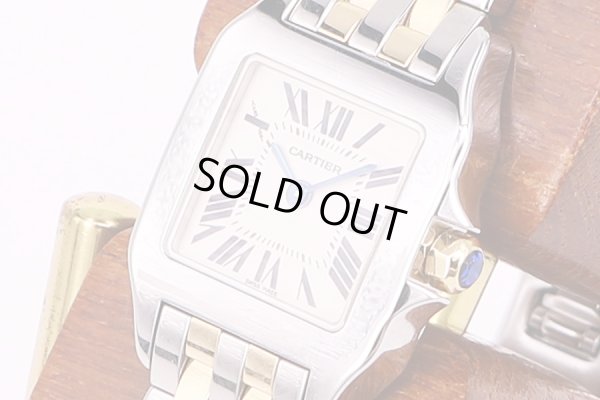 カルティエ　サントス　ドゥモワゼルコンビ　2698　白文字盤　サイド拡大