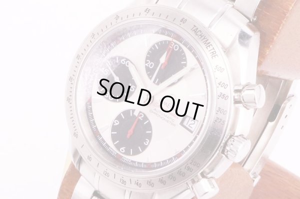 オメガ　スピードマスターデイト　3211.31　銀文字盤　黒インダイアル　サイド拡大