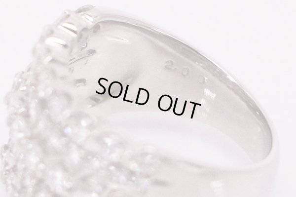 PT900 ダイアイリリング 2.00ct 12.60g　刻印