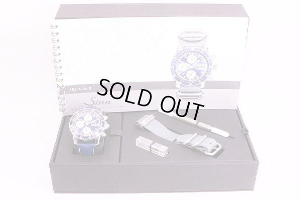 ジン　103.A.SA.B  青文字盤　箱　保証書　替ナイロンベルト