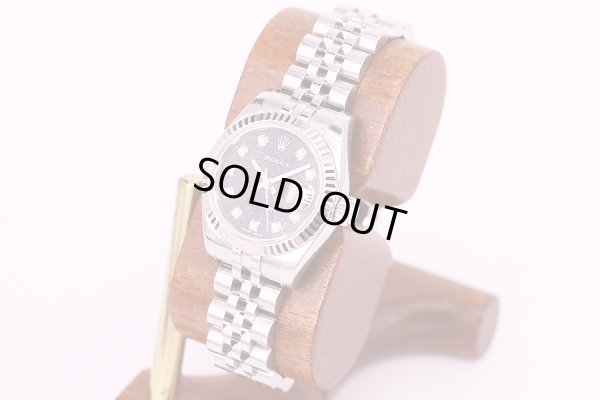 ロレックス　179174G　D271368　黒コンピュータ文字盤　10P　サイド