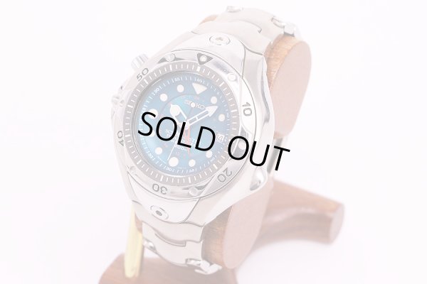 セイコー　プロスペック　スキューバマスター　ピピン　キネテック　200m　SBDW013　緑青文字盤　サイド