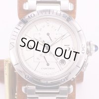 カルティエ　パシャ38　GMT　パワーリザーブ　銀文字盤