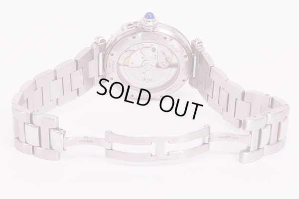 カルティエ　パシャ38　GMT　パワーリザーブ　銀文字盤　ブレス