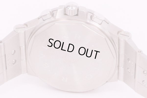 ブルガリ　ディアゴノ　プロフェッショナル　クロノ　CH40S　黒文字盤　裏面拡大