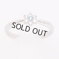 PT900 トルマリンダイアイリリング 0.02ct 0.11ct 3.10g