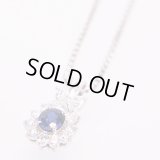 PT850/900 サファイアダイアイリペンダントネックレス 0.63ct 0.70ct 7.70g