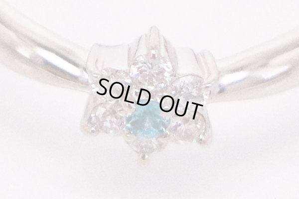 PT900 トルマリンダイアイリリング 0.02ct 0.11ct 3.10g　拡大