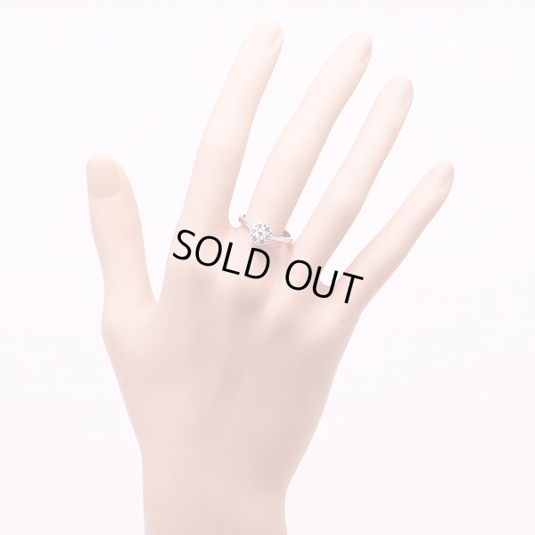 PT950 ダイアイリリング 0.50ct 4.60g　装着イメージ