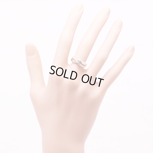 K18/PT900 ダイアイリリング 0.25ct 4.30g　装着イメージ