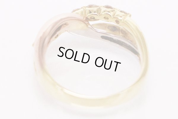 K18/PT900 ダイアイリリング 0.25ct 4.30g　内側