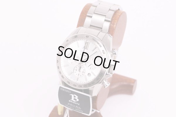 ブライツ　メカニカル　SBGZ009　クロノグラフ　銀文字盤　サイド