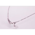 K18WG ダイアイリペンダントネックレス 0.46ct 0.48ct 5.30g　留め具