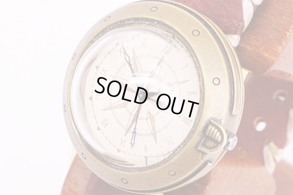 くるき亭　NAMI  半球型風防　羅針盤文字盤　サイド拡大