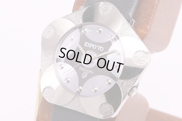 リコー　EXPO70　グレー文字盤　サイド拡大