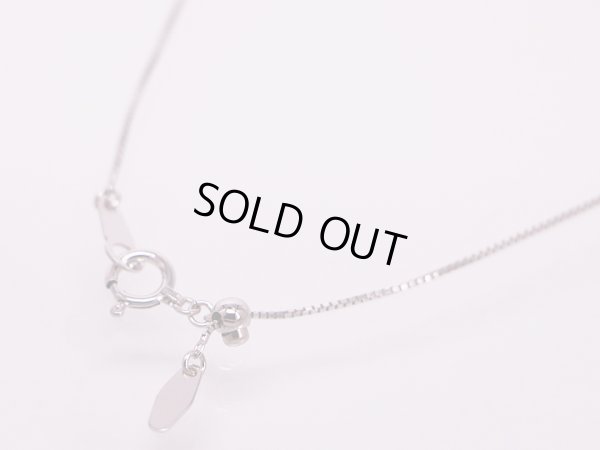 K18WG ダイアイリペンダントネックレス 1.005ct 3.20g　留め具