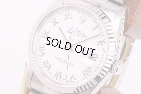 ロレックス　16234 U690571 白ローマン文字盤　サイド拡大