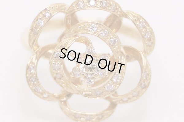 K18 ダイアイリリング 0.083ct 0.22ct 4.30g　拡大