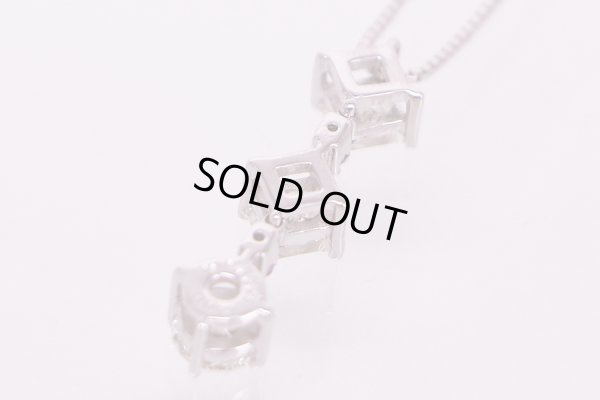 K18WG ダイアイリペンダントネックレス 1.005ct 3.20g　裏面