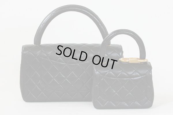 シャネル マトラッセ 親子ハンドバック ブラック/ゴールド金具 裏面