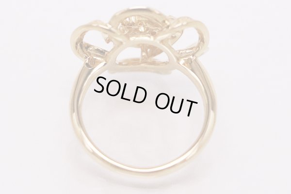 K18 ダイアイリリング 0.083ct 0.22ct 4.30g　内側