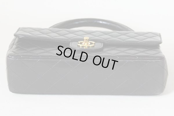 シャネル マトラッセ 親子ハンドバック ブラック/ゴールド金具 大 底