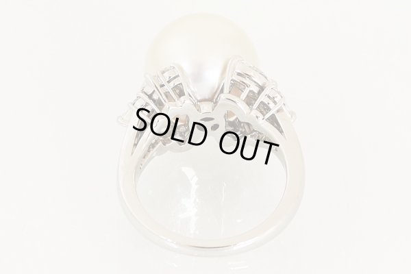 ミキモト　PT950 パールダイアイリリング 12.70mm 1.06ct 11.30g　内側