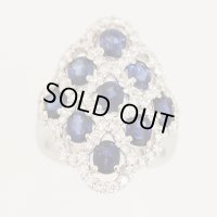 タサキ　PT900 サファイアダイアイリリング 3.10ct 1.00ct 11.60g