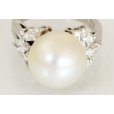 ミキモト　PT950 パールダイアイリリング 12.70mm 1.06ct 11.30g　拡大