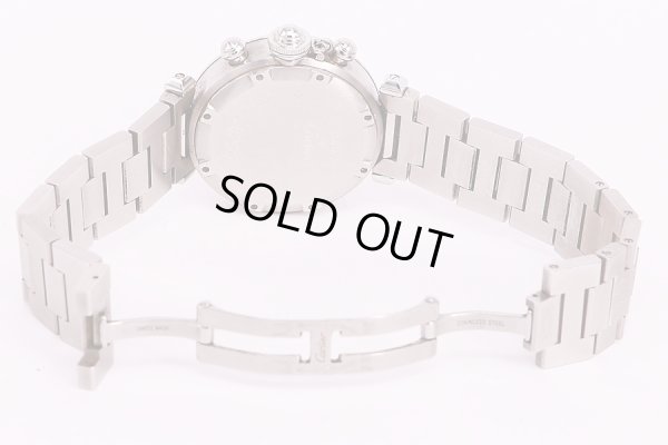 カルティエ　パシャＣ　クロノグラフ　銀／黒文字盤　ブレス