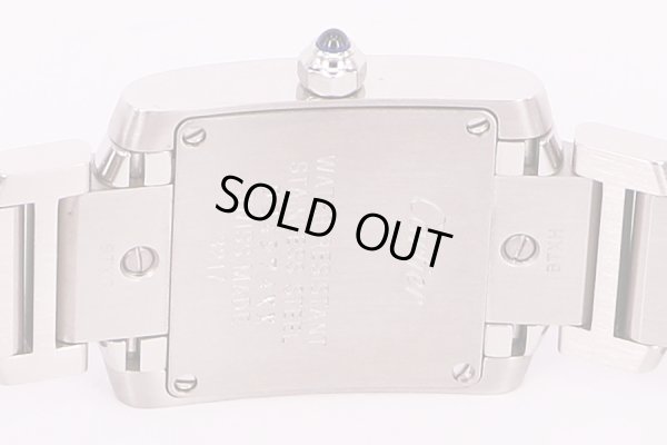 カルティエ　タンクフランセーズＳＭ　銀文字盤　11P　裏面拡大