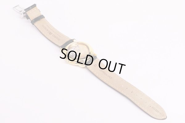 モーリス・ラクロア　ナイト＆デイ　MP29399　白文字盤　革ベルト状態　裏面