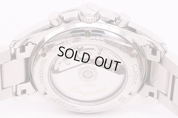 ロンジン　コンクエストクラシック　L2.798.4　銀文字盤　裏面拡大