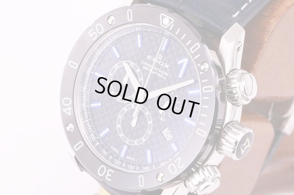 エドックス　クロノオフショア1　10221　黒文字盤　サイド拡大