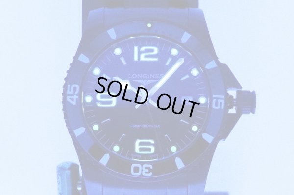 ロンジン　ハイドロコンクエスト　黒文字盤　ライト