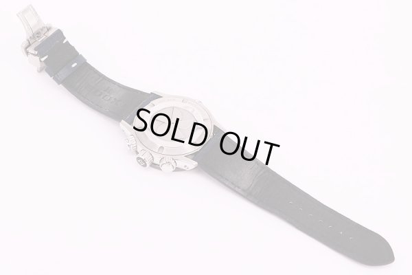 エドックス　クロノオフショア1　10221　黒文字盤　革ベルト状態　裏面