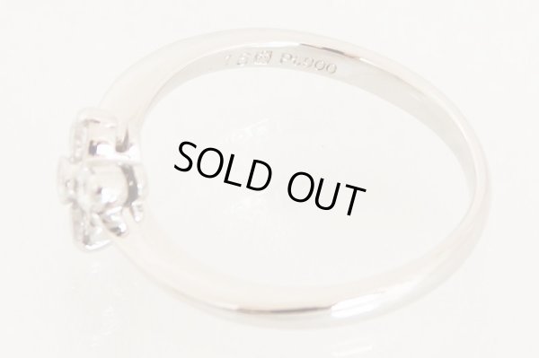 ロイヤル・アッシャー　PT900 ダイアイリリング 0.16ct 3.30g　刻印