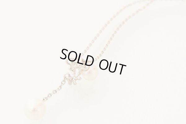 タサキ　K18WG パールイリペンダントネックレス イヤリングセット 6.00g　ネックレス裏面