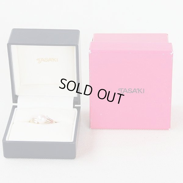 タサキ　K18 パールダイアイリリング 7.20mm 0.05ct 3.90g　箱