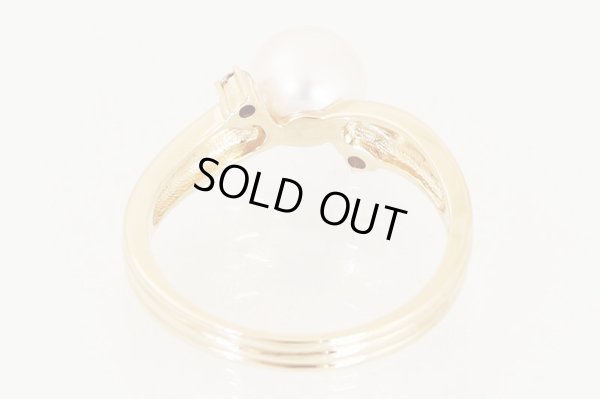 タサキ　K18 パールダイアイリリング 7.20mm 0.05ct 3.90g　内側(1)