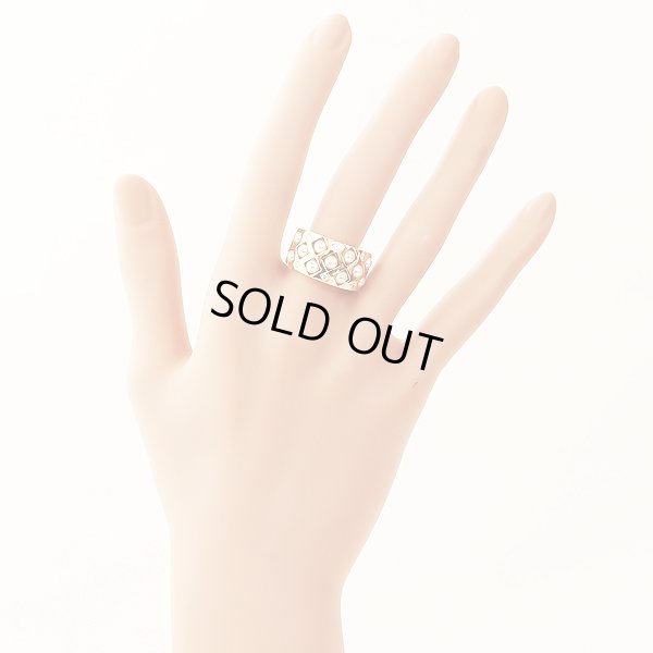 ミキモト　K18 パールダイアイリリング 12.30g　装着イメージ