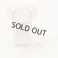 タサキ　K18WG パールイリペンダントネックレス イヤリングセット 6.00g