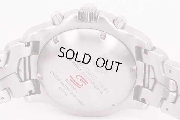 タグホイヤー　リンク　クロノ　CT2114　アイルトン・セナ限定　黒文字盤　裏面拡大