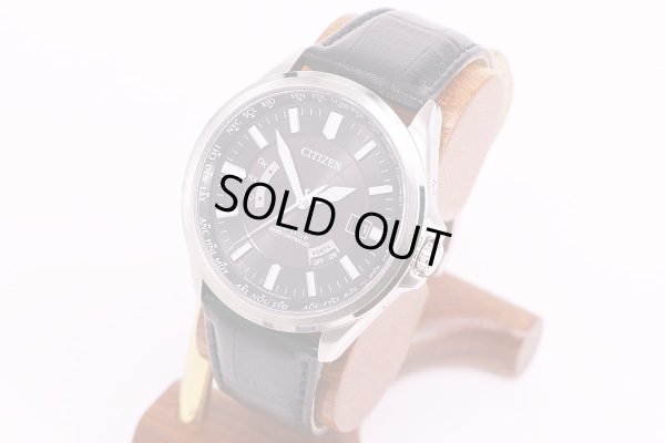 シチズン　H145-SO73545　電波ソーラー　黒文字盤　サイド