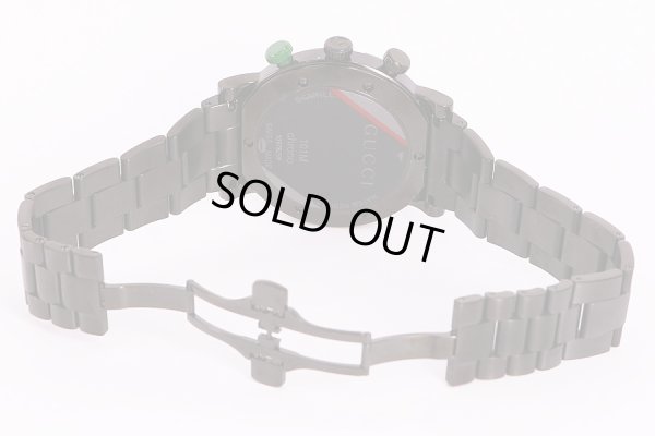 グッチ　101Ｍ　クロノグラフ　黒文字盤　ブレス