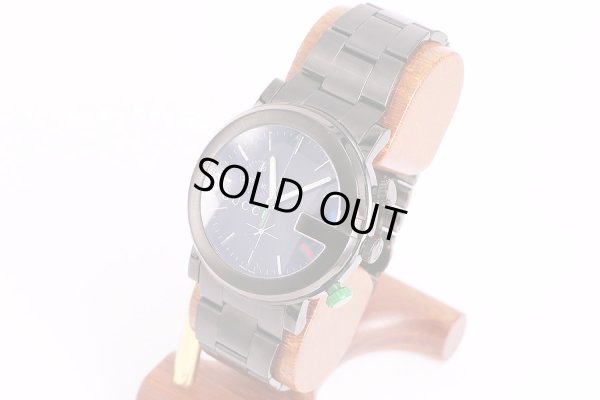 グッチ　101Ｍ　クロノグラフ　黒文字盤　サイド