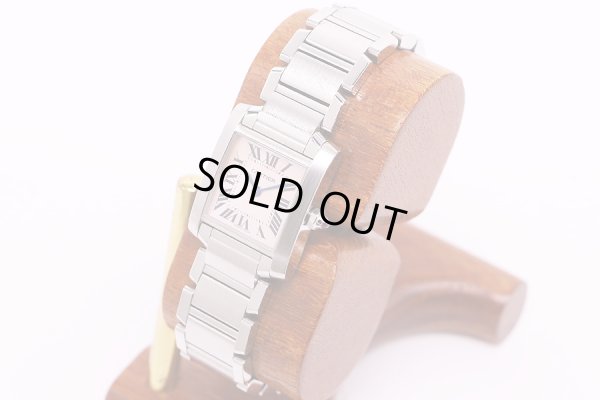 カルティエ　タンクフランセーズＳＭ　ピンクシェル文字盤　サイド