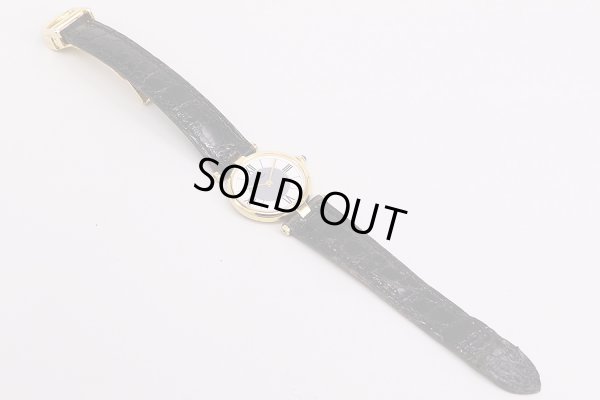 カルティエ　マストベルメイユ　グレー/白文字盤　革ベルト状態　表