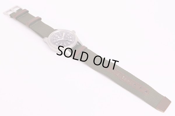 ハミルトン　カーキフィールド　メカ　Ｈ694290　ＮＡＴＯモデル　黒文字盤　ナイロンベルト状態　表(1)