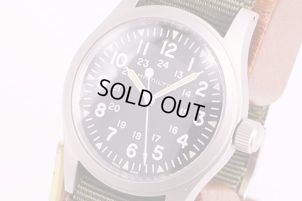 ハミルトン　カーキフィールド　メカ　Ｈ694290　ＮＡＴＯモデル　黒文字盤　サイド拡大